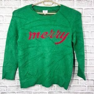 🎄|•LULAROE•| Super SOFT Fuzzy 'Merry' Christmas Sweater Size Large